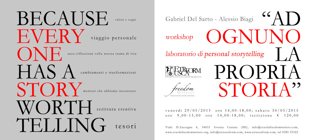 workshop/laboratorio personal storytelling